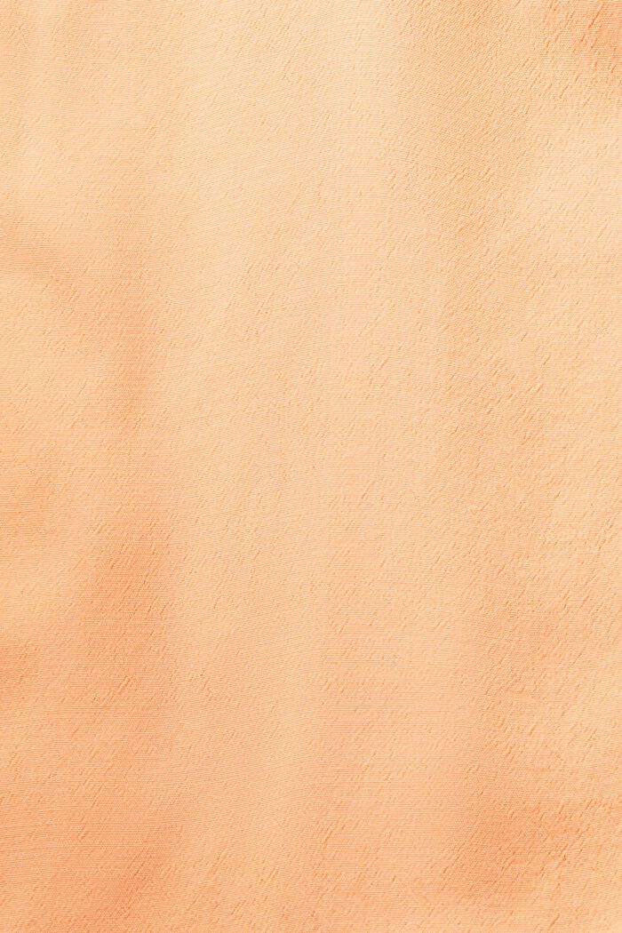 Blusa de crepé con mangas fruncidas, PASTEL ORANGE, detail image number 5