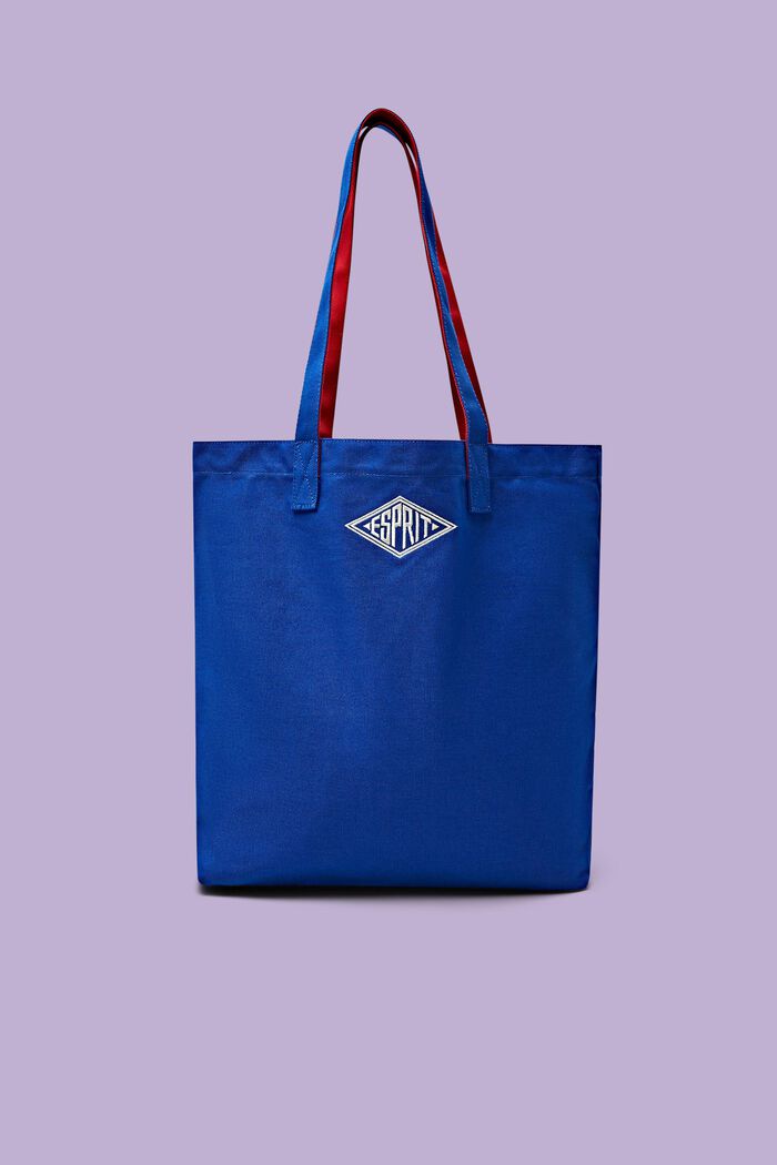 Bolso de mano de algodón con logotipo, BRIGHT BLUE, detail image number 0