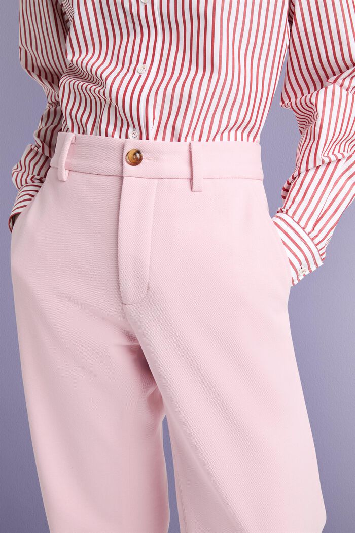 Pantalones de pernera ancha en mezcla de algodón ecológico, PASTEL PINK, detail image number 3
