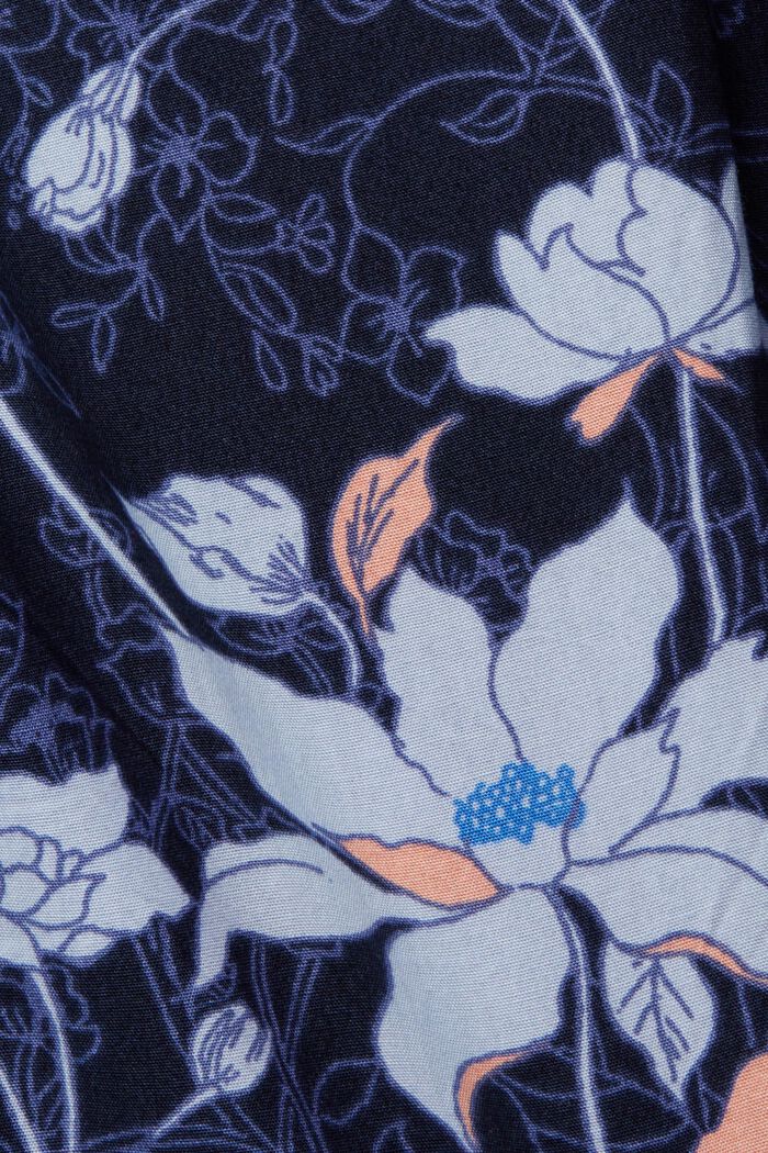 Vestido midi estampado, 100% algodón, DARK BLUE, detail image number 4