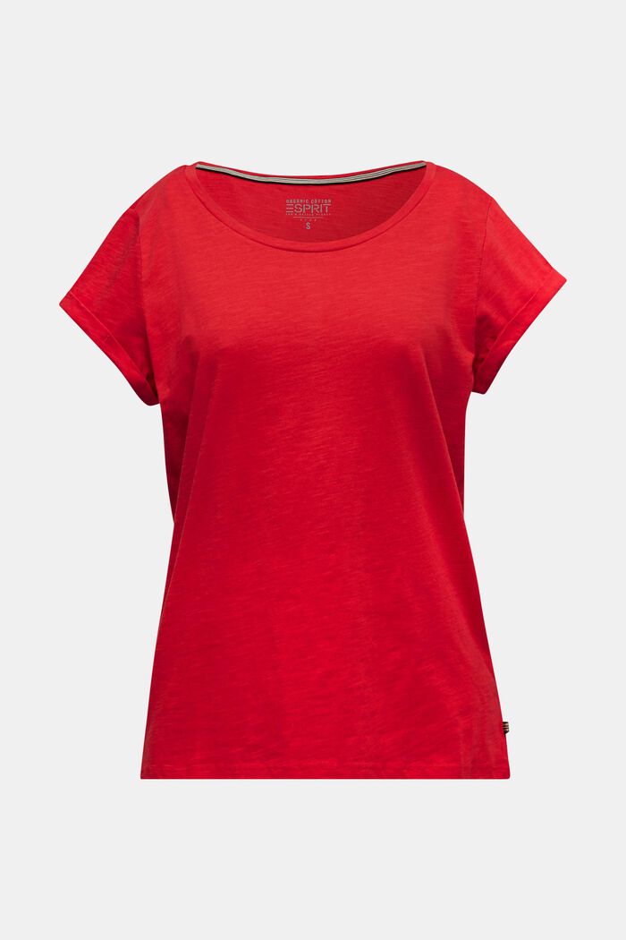 Camiseta ligera flameada, 100% algodón, DARK RED, detail image number 0
