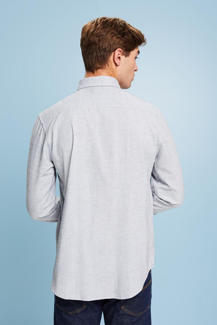Mini camisa de cuadros de algodón de corte normal, WHITE, detail image number 2