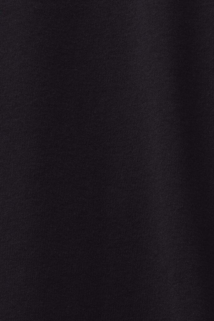 Camiseta de manga larga en tejido jersey de algodón, BLACK, detail image number 5