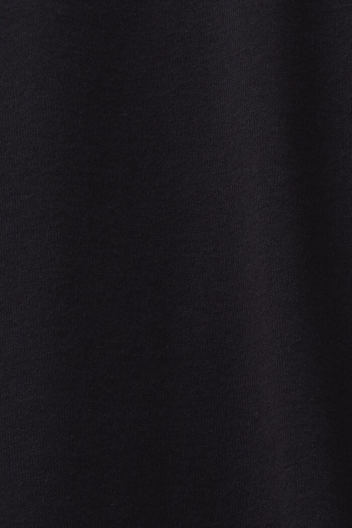 Camiseta de manga larga en tejido jersey de algodón, BLACK, detail image number 5