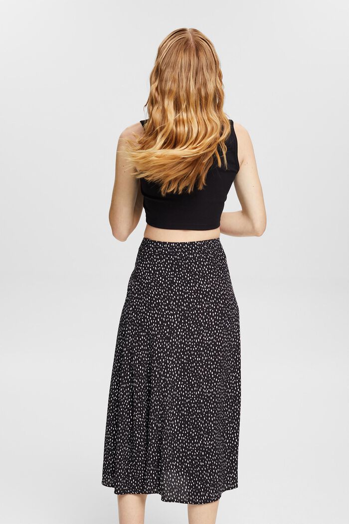 Falda midi estampada en LENZING™ ECOVERO™, BLACK, detail image number 4