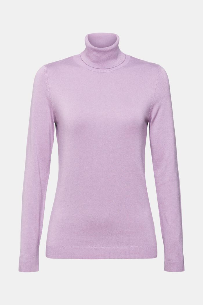 Jersey con cuello vuelto, LILAC, detail image number 6