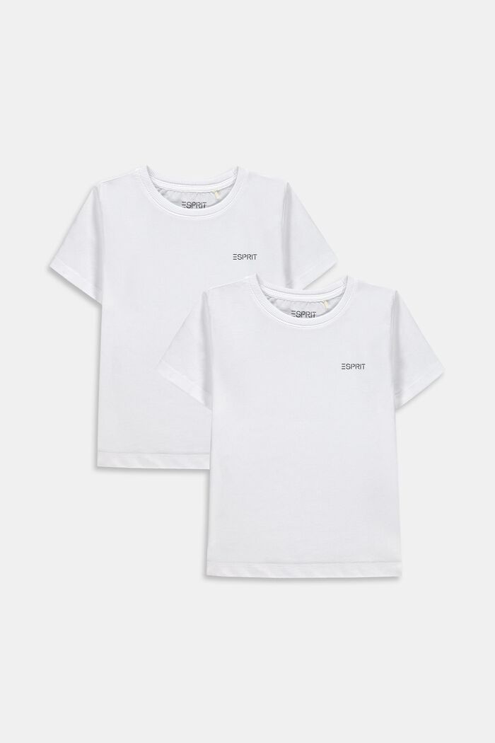 Pack de dos camisetas en 100% algodón, WHITE, overview