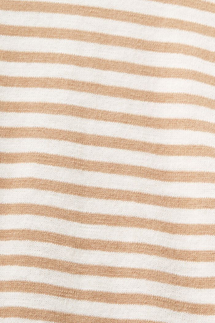 Jersey de algodón a rayas, BEIGE, detail image number 5