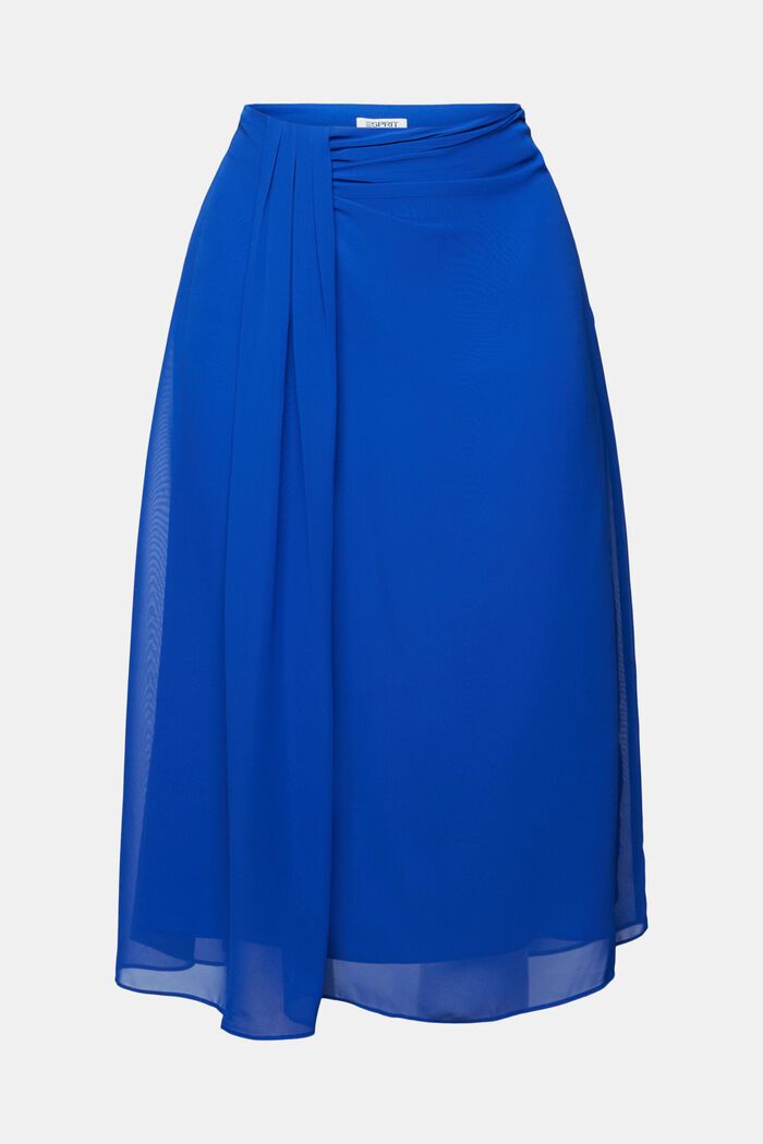 Falda midi de gasa, BRIGHT BLUE, detail image number 5