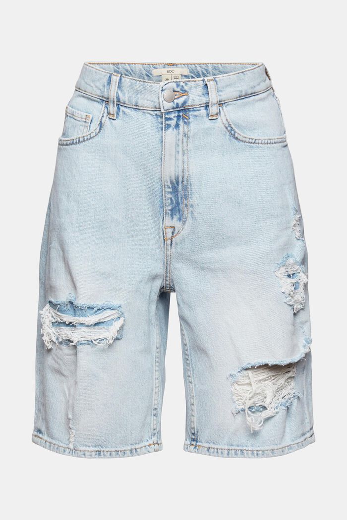 pantalones cortos de tejido vaquero, BLUE BLEACHED, detail image number 8