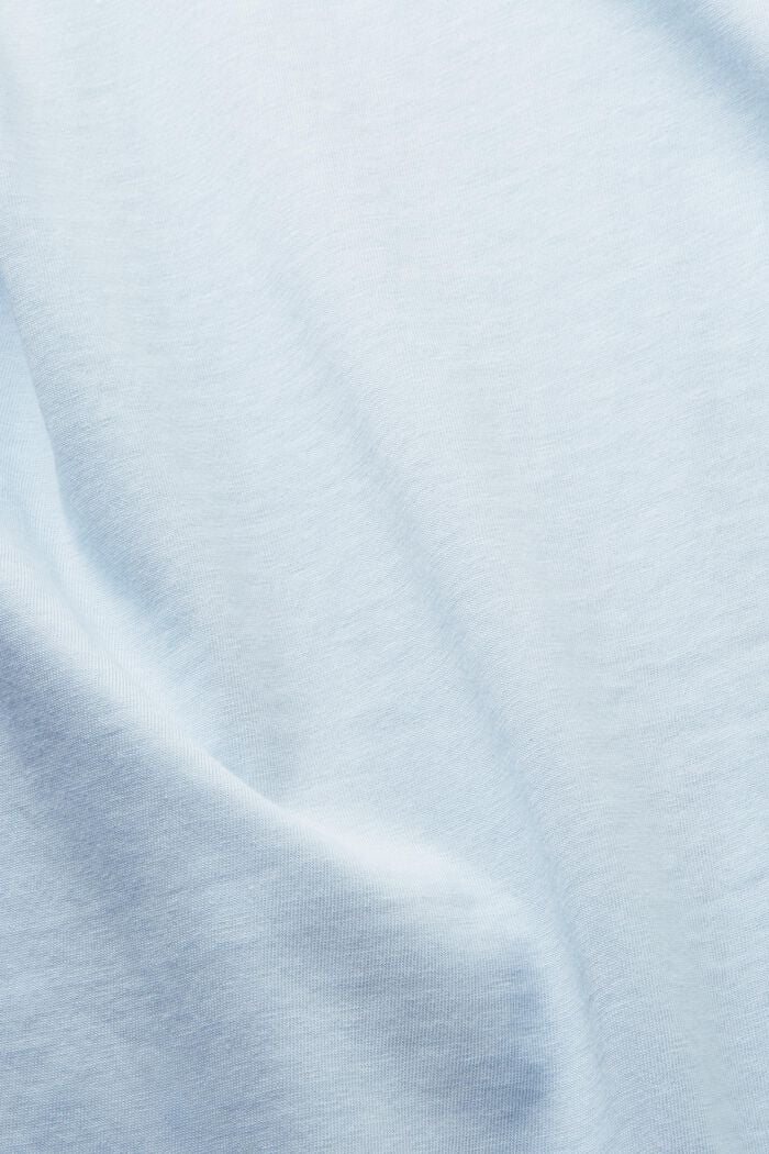 Camiseta de punto con estampado por detrás, 100% algodón, PASTEL BLUE, detail image number 5