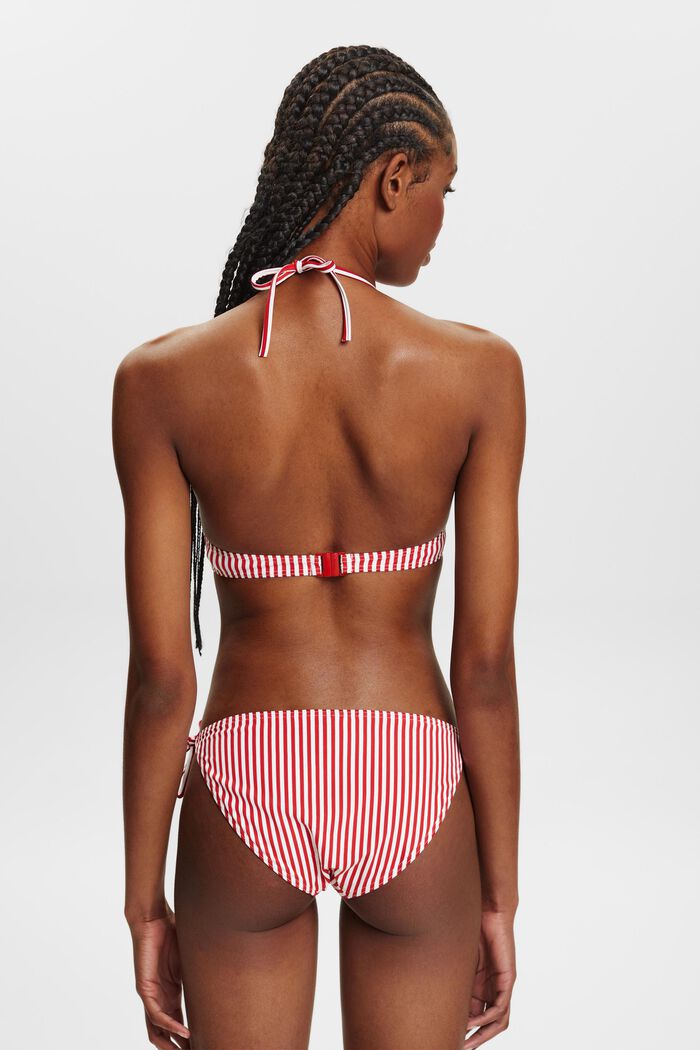 Top de bikini con relleno y tirantes al cuello, DARK RED, detail image number 3