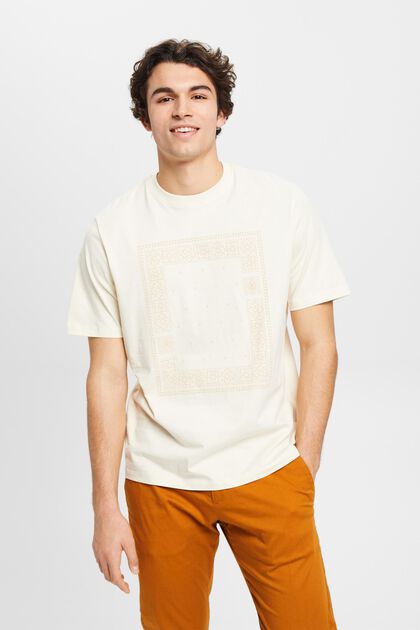 Camiseta de corte holgado en algodón con estampado frontal, ICE, overview