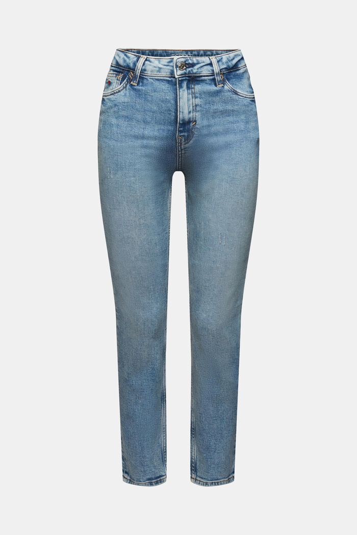 Jeans elásticos mid-rise slim fit, BLUE LIGHT WASHED, detail image number 7