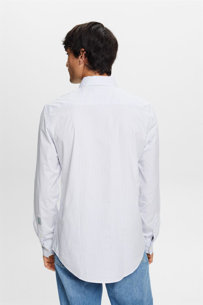 Camiseta de popelina de algodón a rayas, PASTEL BLUE, detail image number 3
