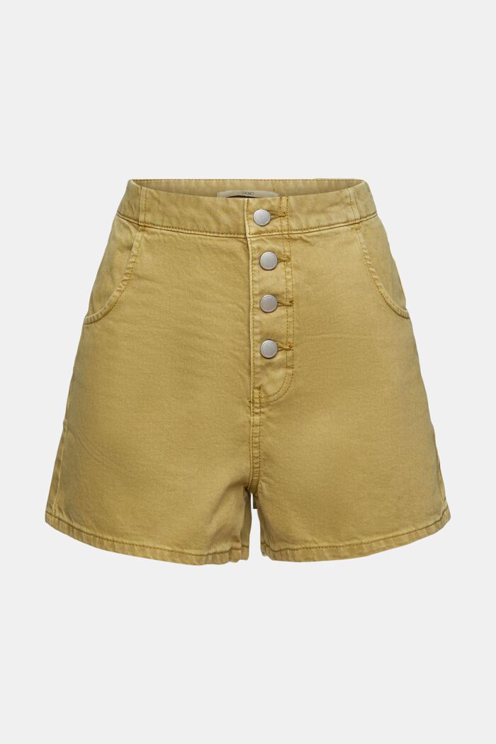 pantalones cortos con tira de botones, OLIVE, overview