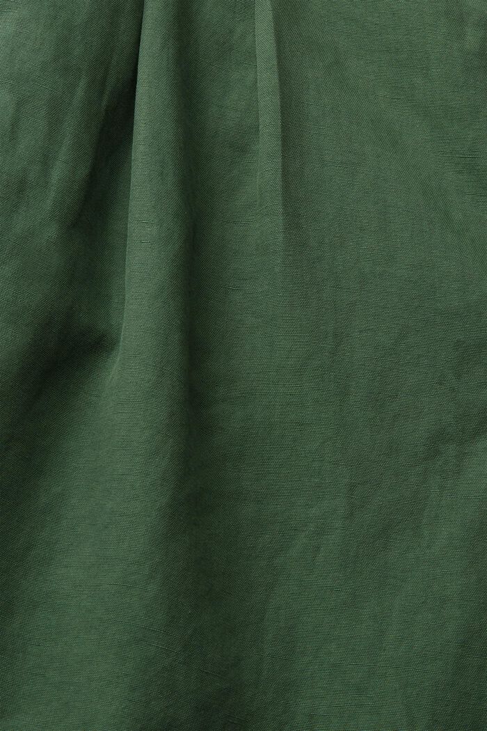Con lino: pantalones cortos con tira de botones, DARK GREEN, detail image number 5