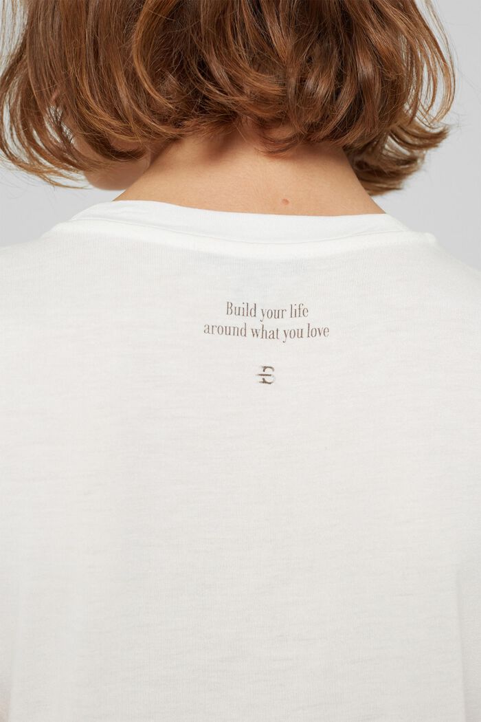Camiseta con letras, LENZING™ ECOVERO™, OFF WHITE, detail image number 5