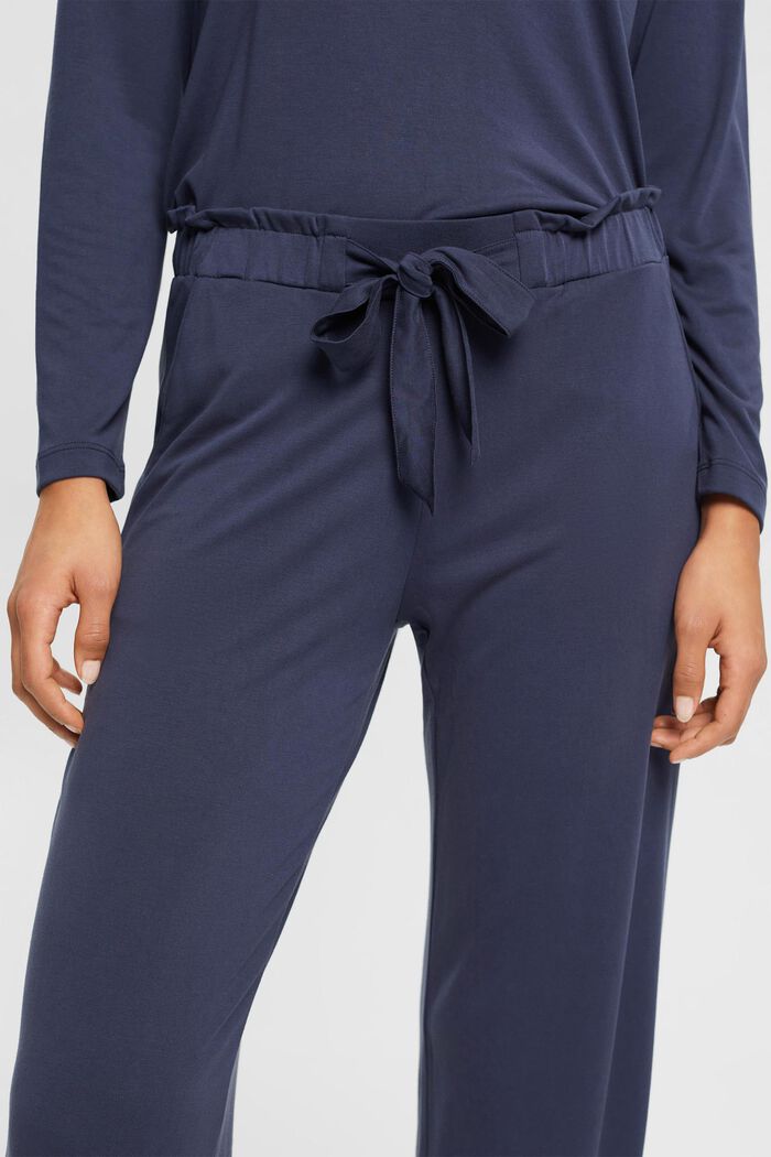 Pantalón de pijama con cinturón de anudar fijo, TENCEL™, INK, detail image number 0
