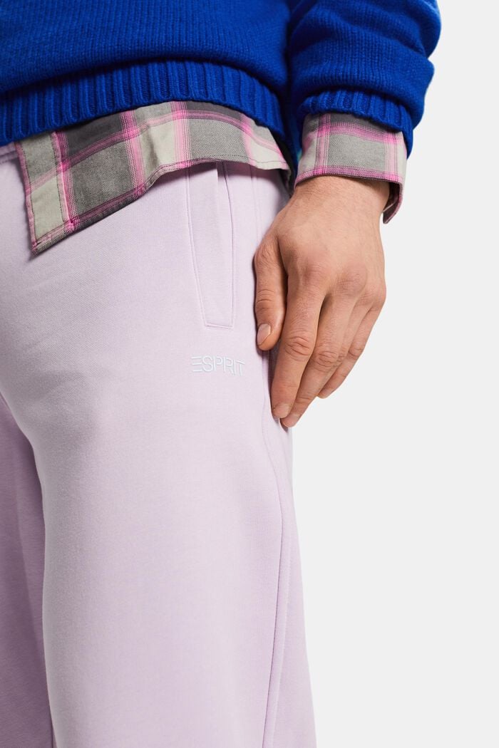 Pantalones de felpa de algodón con logotipo, LILAC, detail image number 3