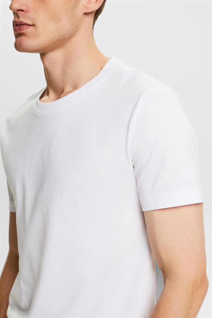 Camiseta de punto de algodón ecológico, WHITE, detail image number 2