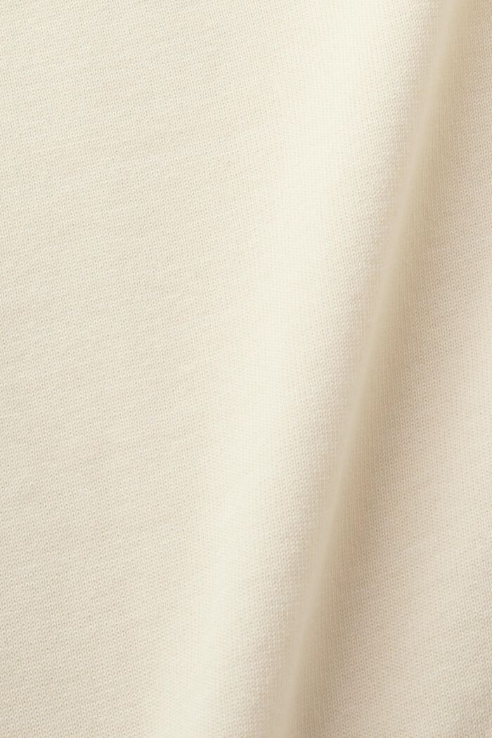Jersey de cuello redondo sin mangas, CREAM BEIGE, detail image number 5