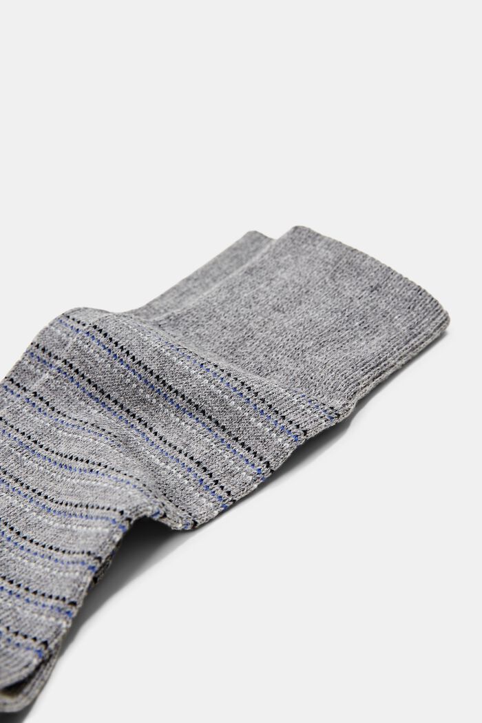 Pack de dos pared de calcetines hechos de algodón ecológico, LIGHT GREY MELANGE, detail image number 1