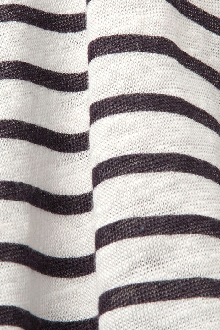 Camiseta con cuello estilo polo, en 100% lino, BLACK, detail image number 5