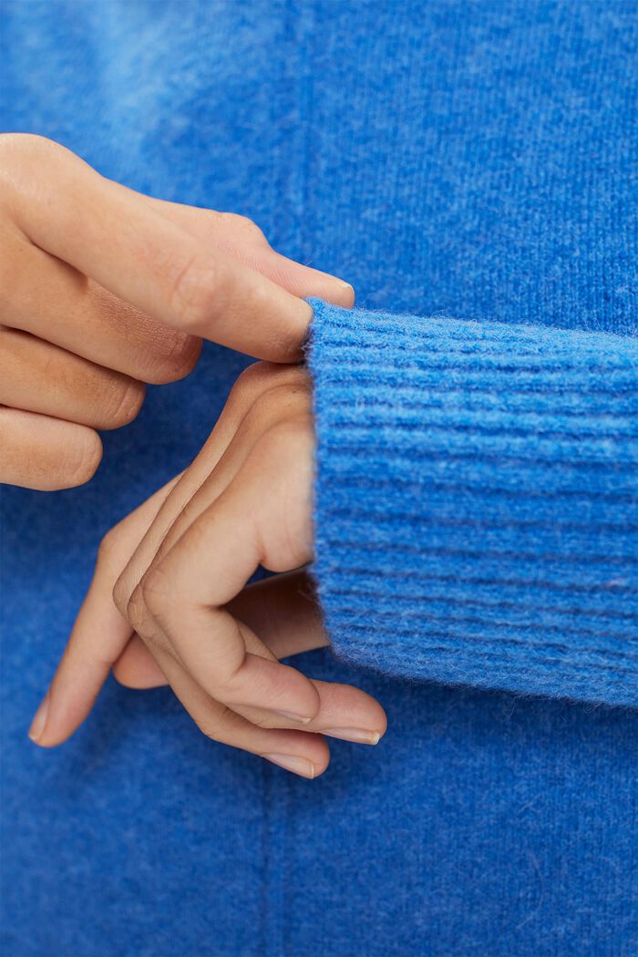 Con lana: jersey suave con cuello alto, BRIGHT BLUE, detail image number 0