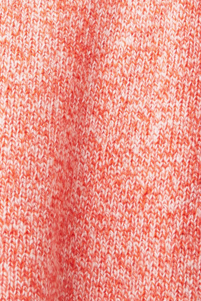 Jersey con cuello redondo, mezcla de lana, BRIGHT ORANGE, detail image number 4