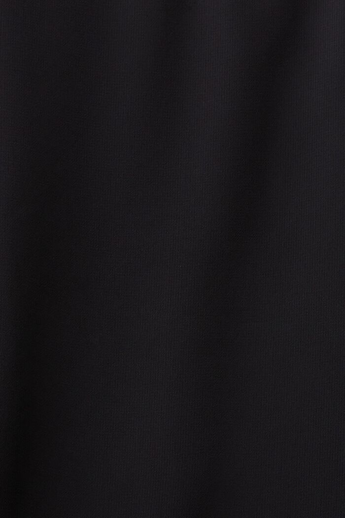 Blusa de gasa con sobrefalda y sin mangas, BLACK, detail image number 4