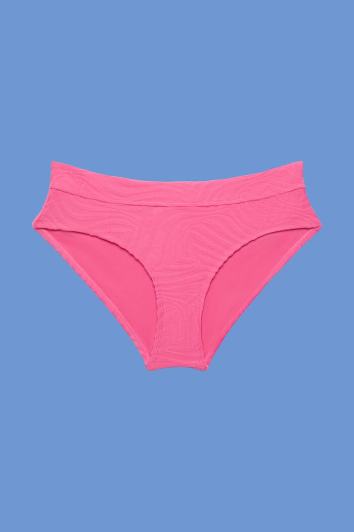 Reciclada: braguita de bikini con diseño jacquard, PINK FUCHSIA, detail image number 4
