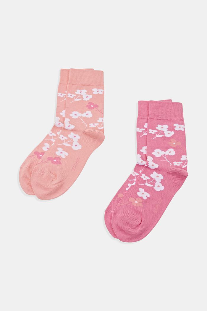 Pack de 2 calcetines de punto grueso estampados, ROSE/PINK, detail image number 0