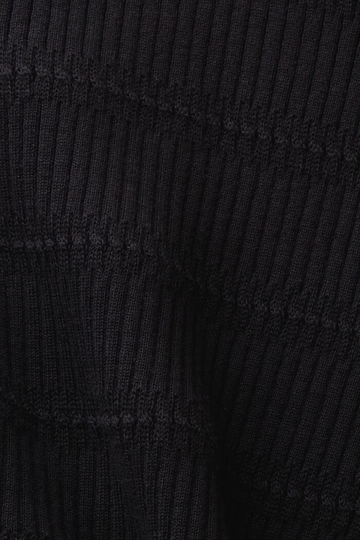 Jersey de punto con mangas cortas, BLACK, detail image number 4