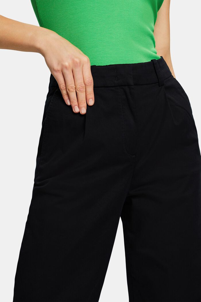 Pantalón chino de pernera amplia, BLACK, detail image number 2