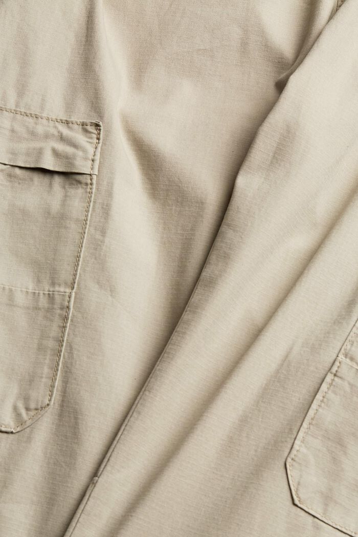 Pantalones cargo con bolsillos de cremallera, LIGHT BEIGE, detail image number 4