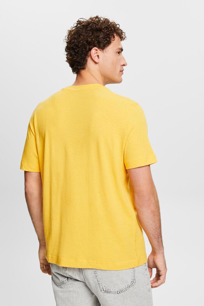 Camiseta de algodón y lino, SUNFLOWER YELLOW, detail image number 2