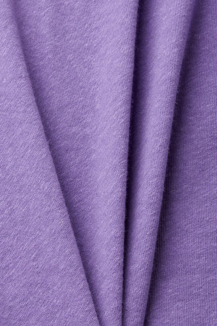 Camisa en mezcla de algodón y lino, PURPLE, detail image number 5