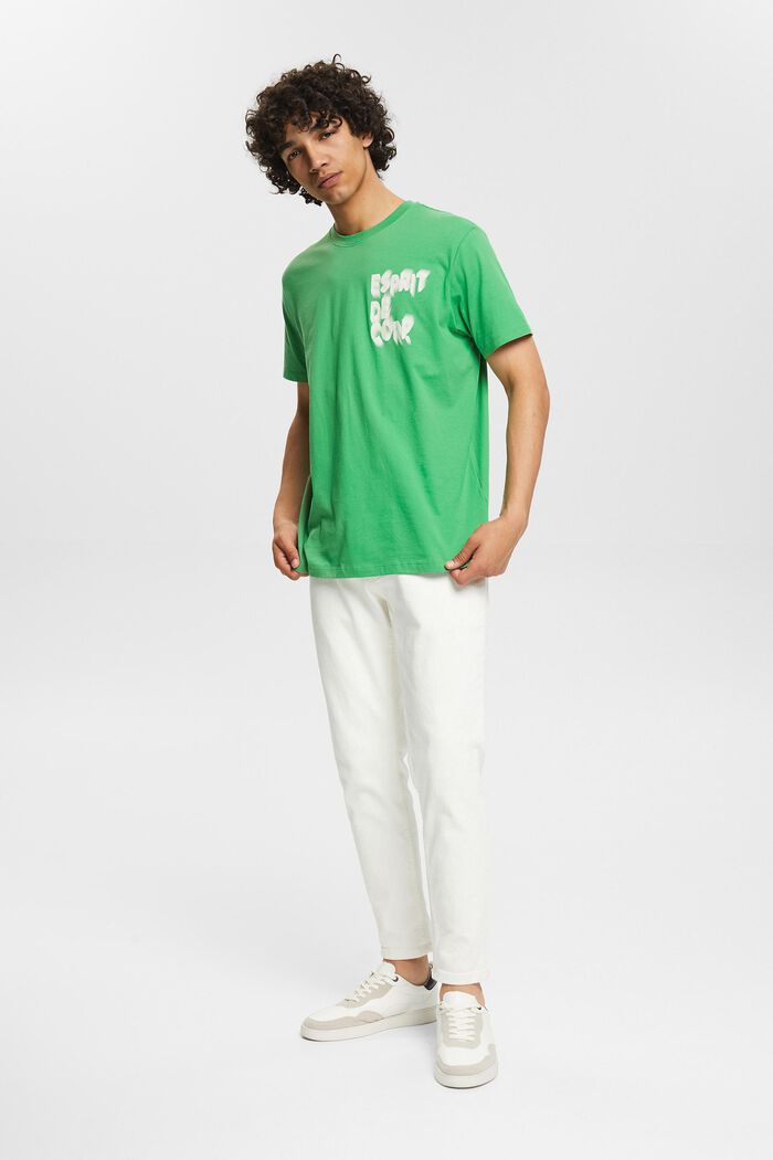 Camiseta de jersey con estampado, GREEN, detail image number 1