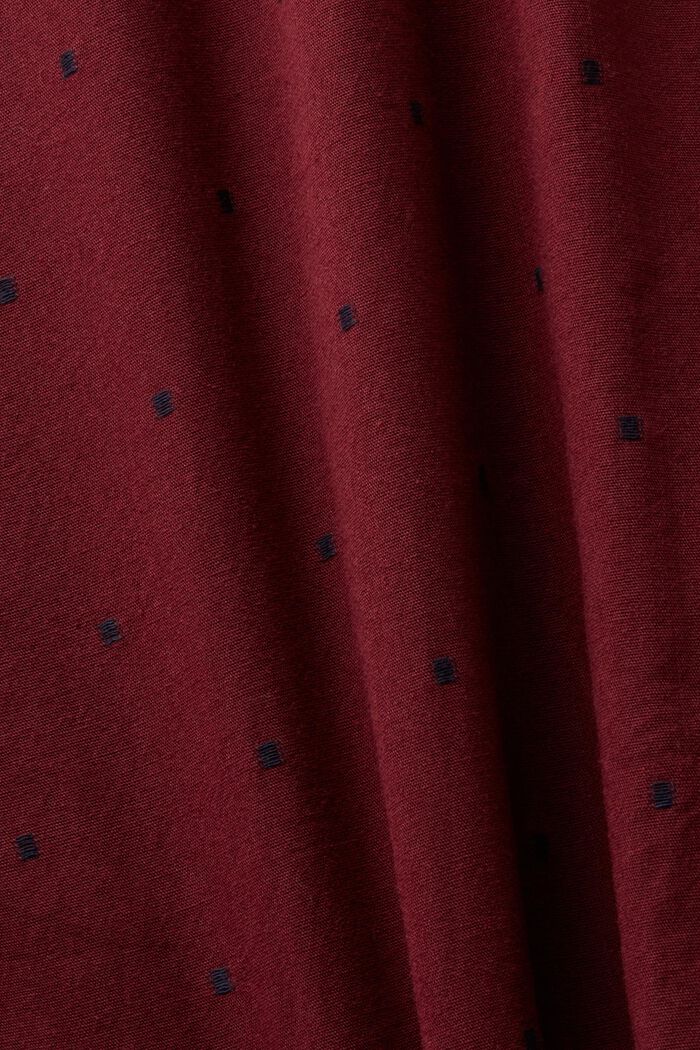 Camiseta de corte ajustado en algodón bordado, GARNET RED, detail image number 5