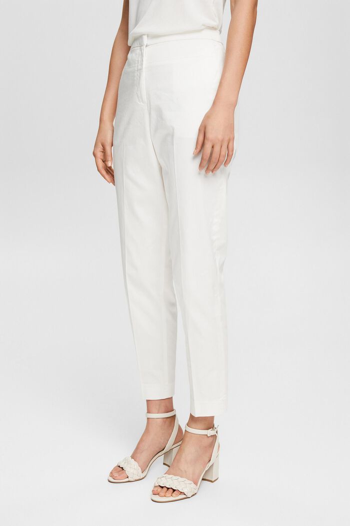 Pantalón chino de algodón, WHITE, detail image number 1
