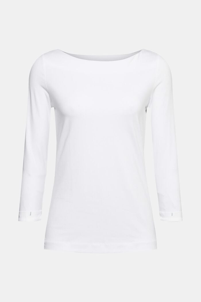 Camiseta con mangas de tres cuartos, WHITE, detail image number 7