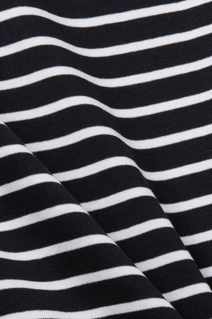 Top de tejido jersey de algodón con ribete ondulado, BLACK, detail image number 6