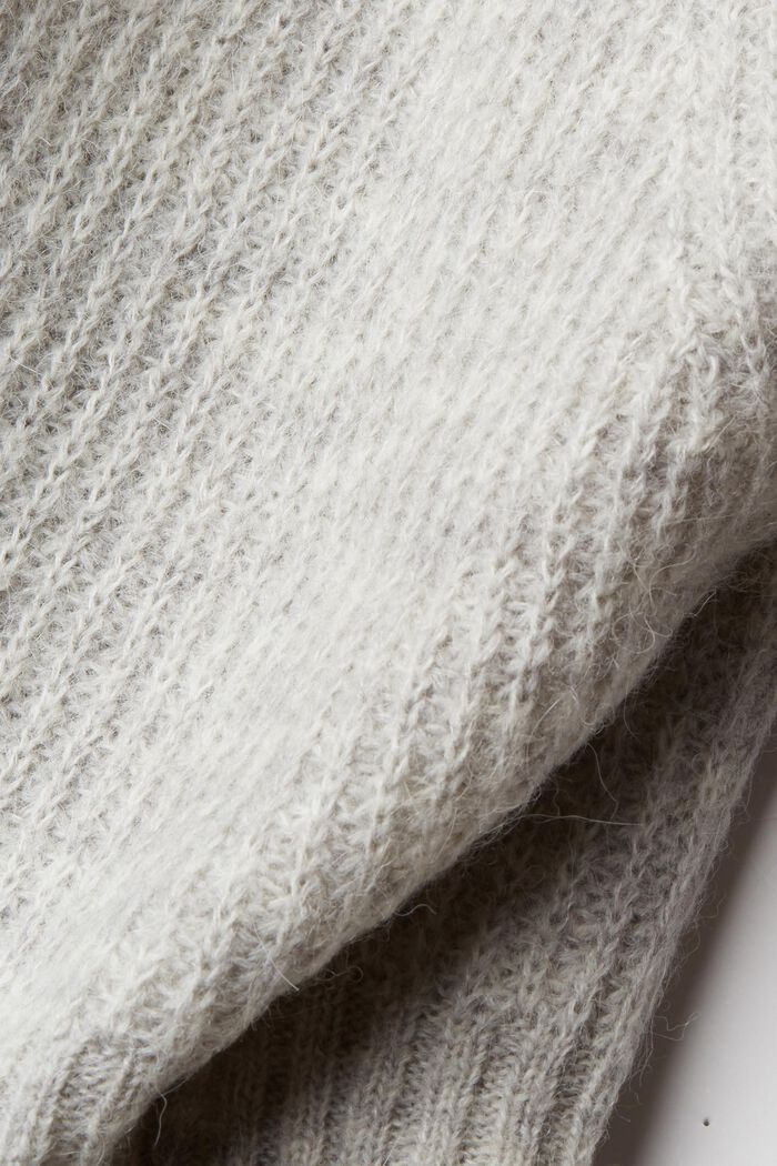 Cárdigan corto en mezcla de lana, LIGHT GREY, detail image number 5
