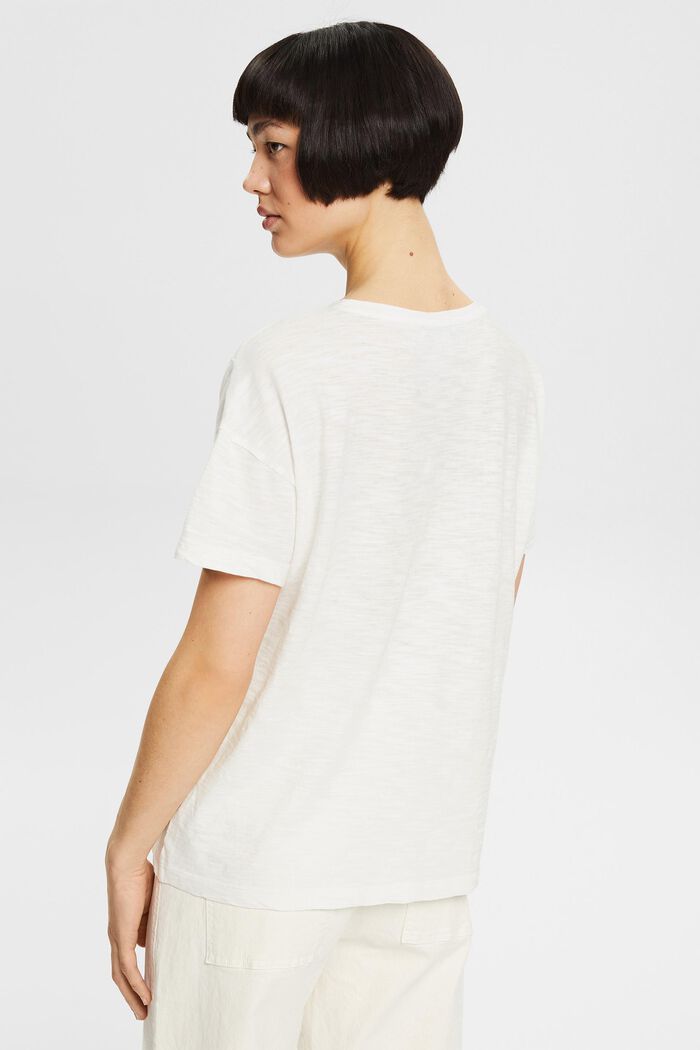 Camiseta con encaje calado, OFF WHITE, detail image number 3