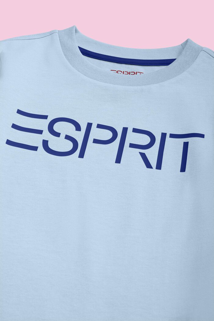 Camiseta de logotipo en algodón ecológico, PASTEL BLUE, detail image number 2