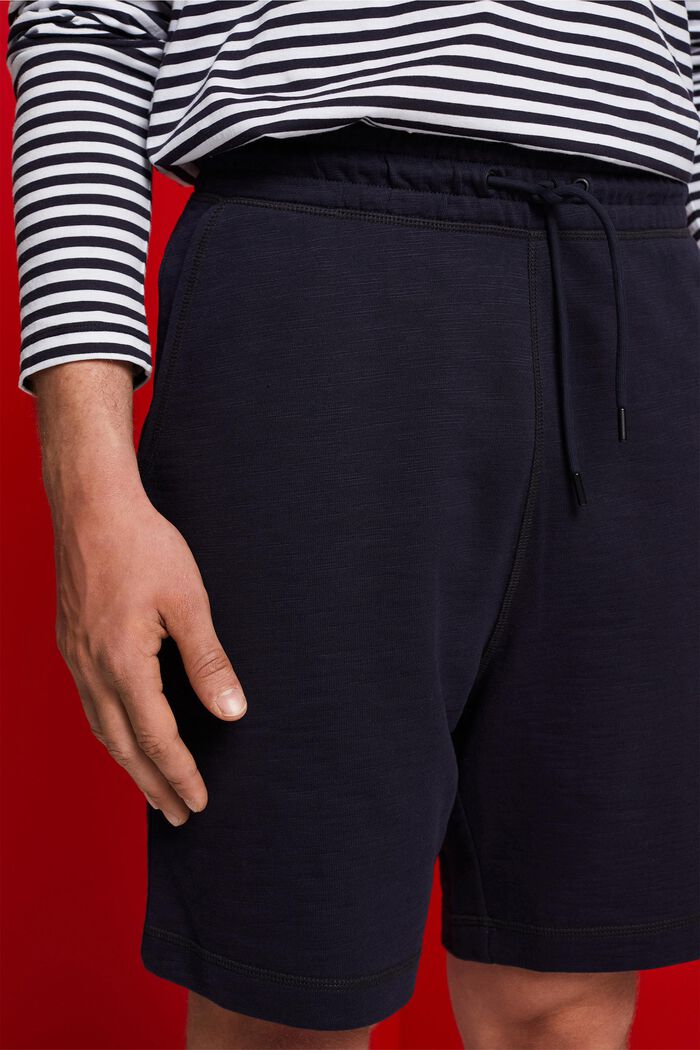 Shorts de felpa de algodón, NAVY, detail image number 2