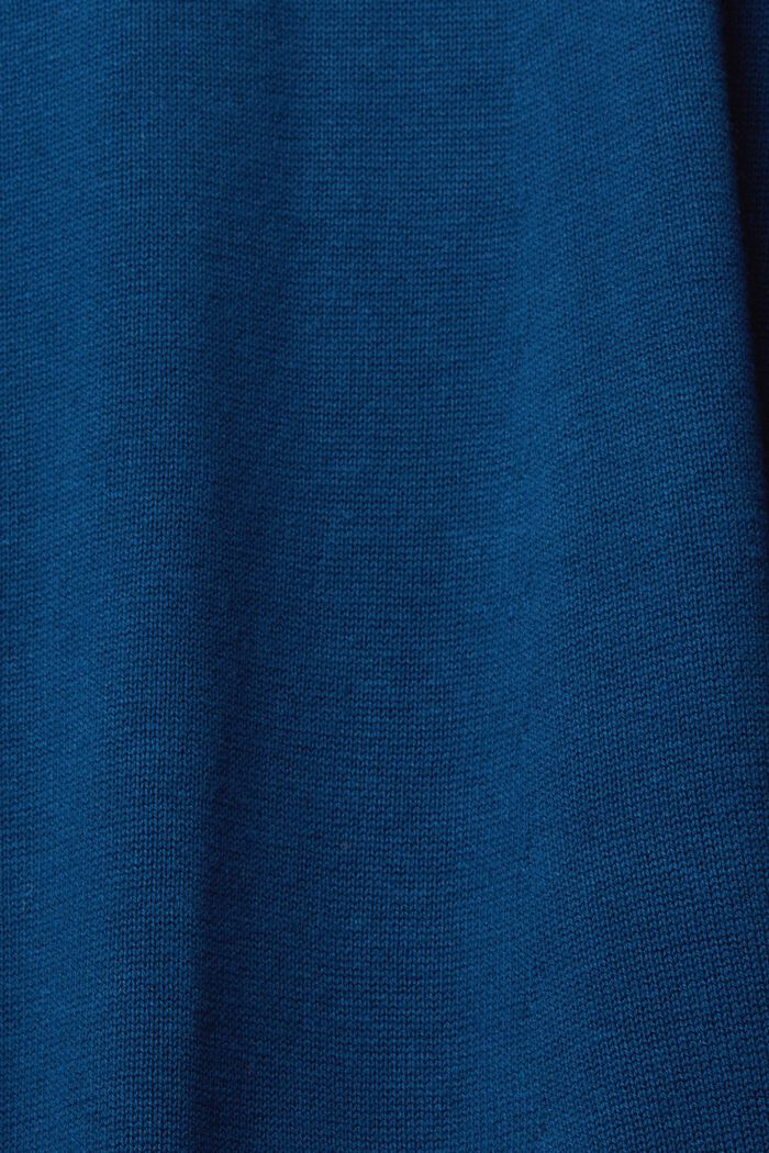 Vestido de punto con cuello vuelto, PETROL BLUE, detail image number 1