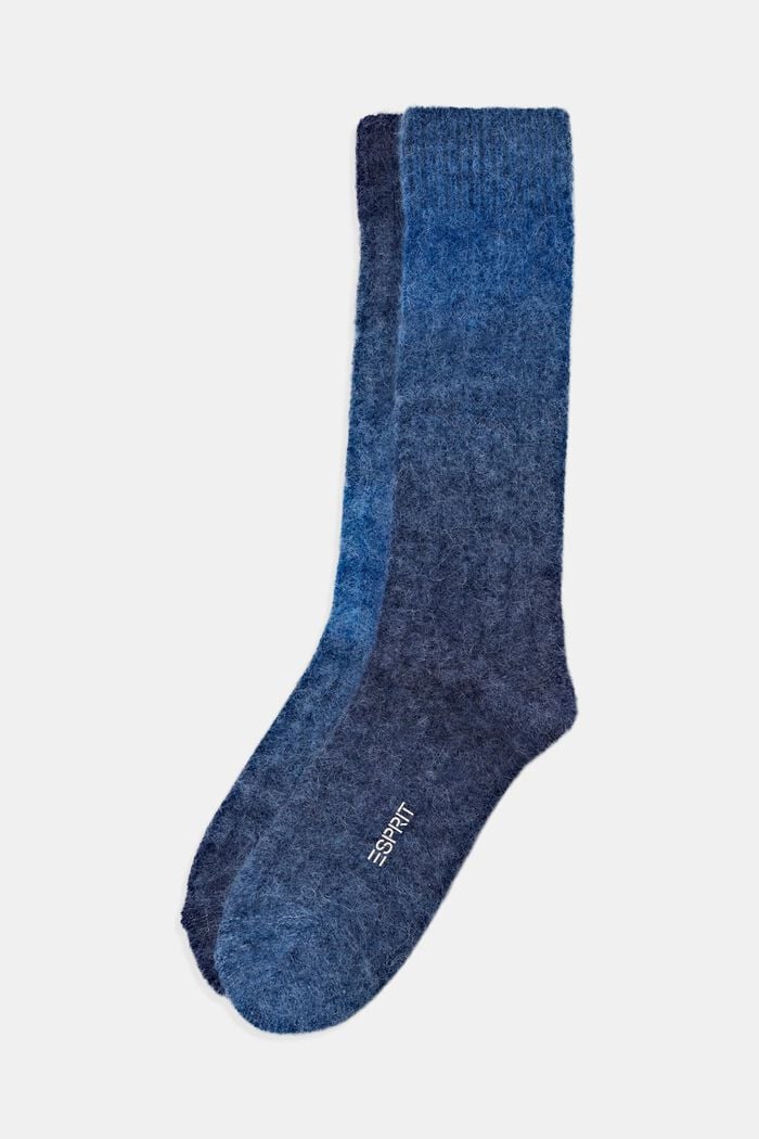 Calcetines en mezcla de lana y alpaca, BLUE, detail image number 0