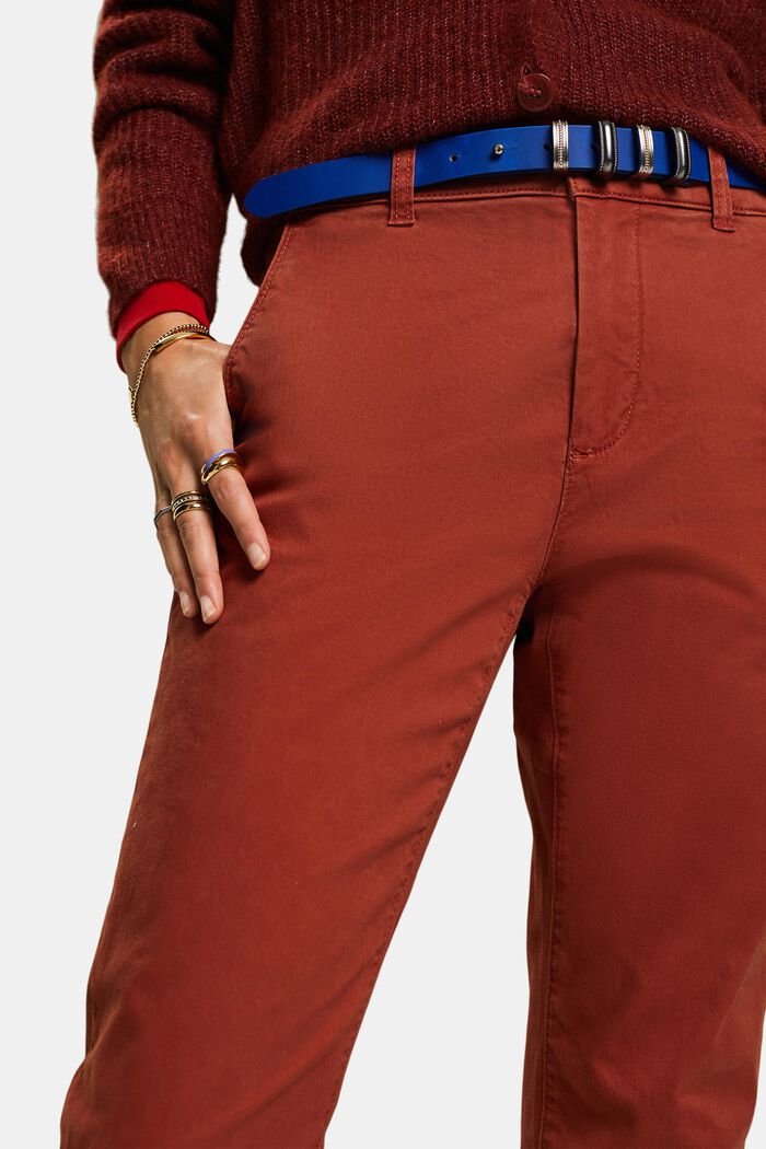 Pantalones chinos básicos, RUST BROWN, detail image number 1